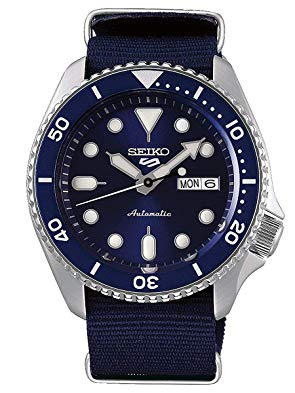 Seiko 5 Sports SRPD51K2 - Bleu électrique avec bracelet en nylon